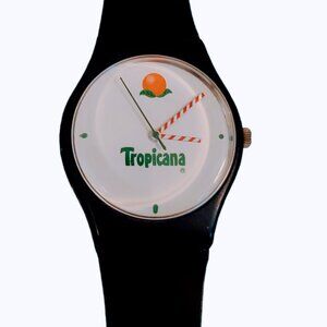 Vintage Tropicana Watch Black Band